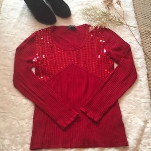 Red sequins sweater🌹